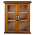 Wooden Over The Toilet Bathroom Medicine Cabinet with 2 Adjustable Shelves R1934