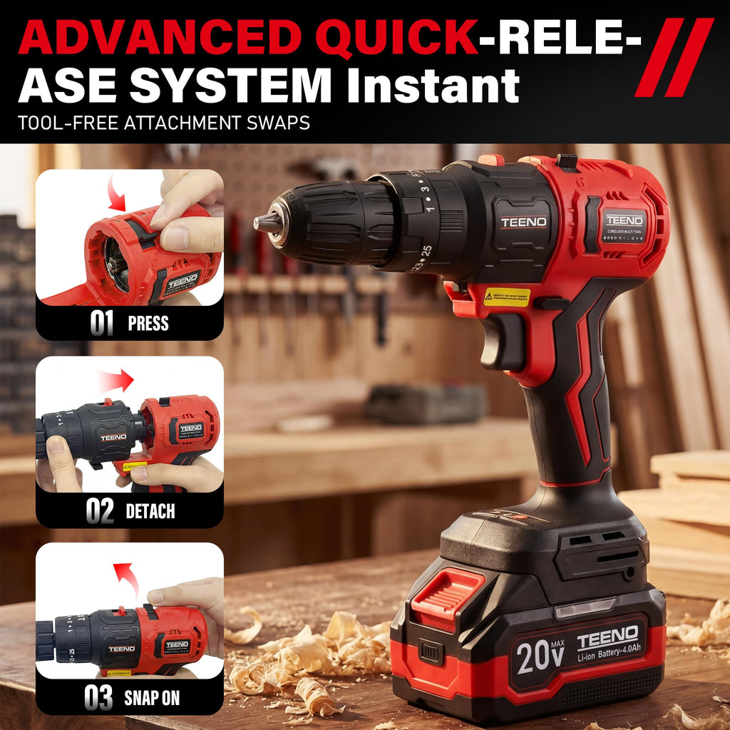 Cordless Brushless 9-in-1 Power Tool Combo Kit C59226