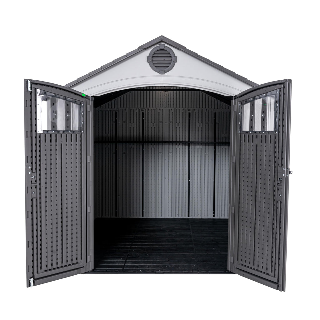 8x10 Ft Gray Resin Outdoor Storage Shed R2428