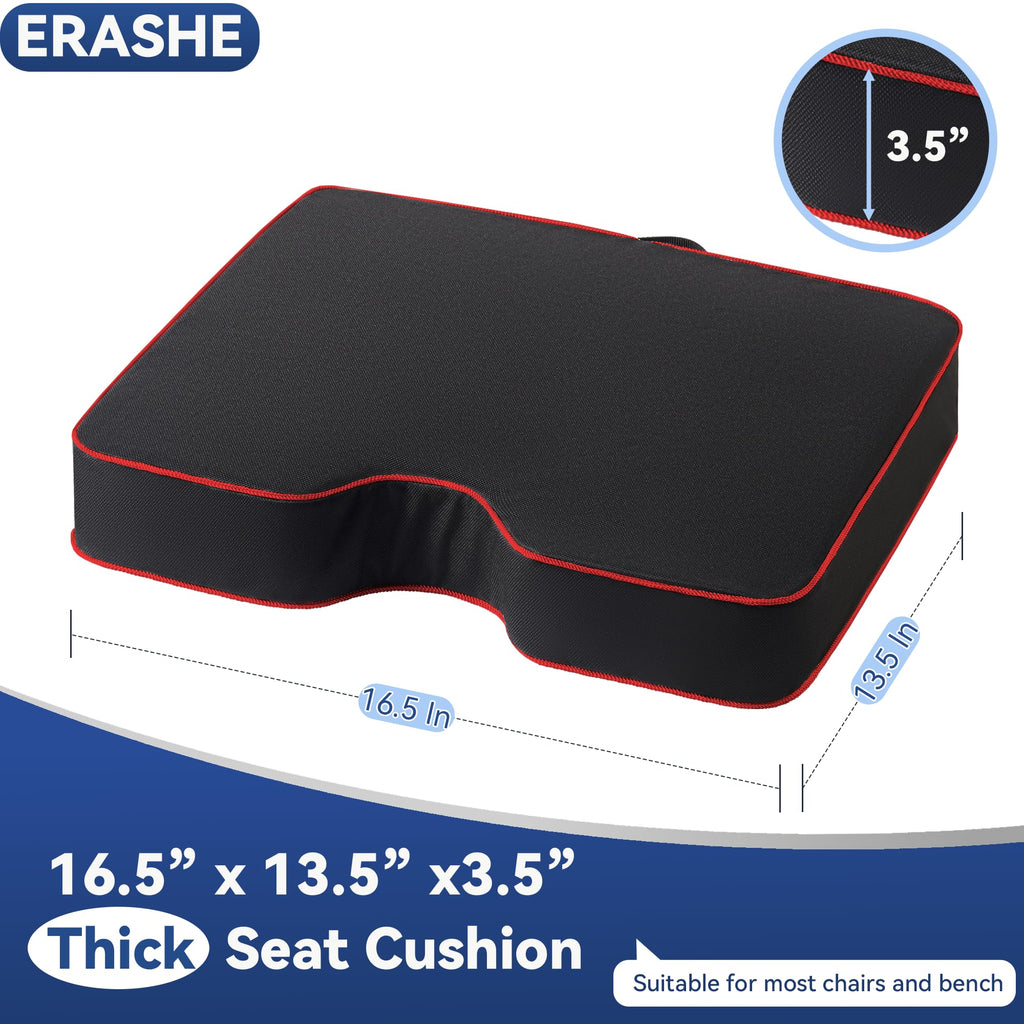 3.5" Extra Thick Resilient Foam Stadium Seat Cushion 2Pcs Red T8289