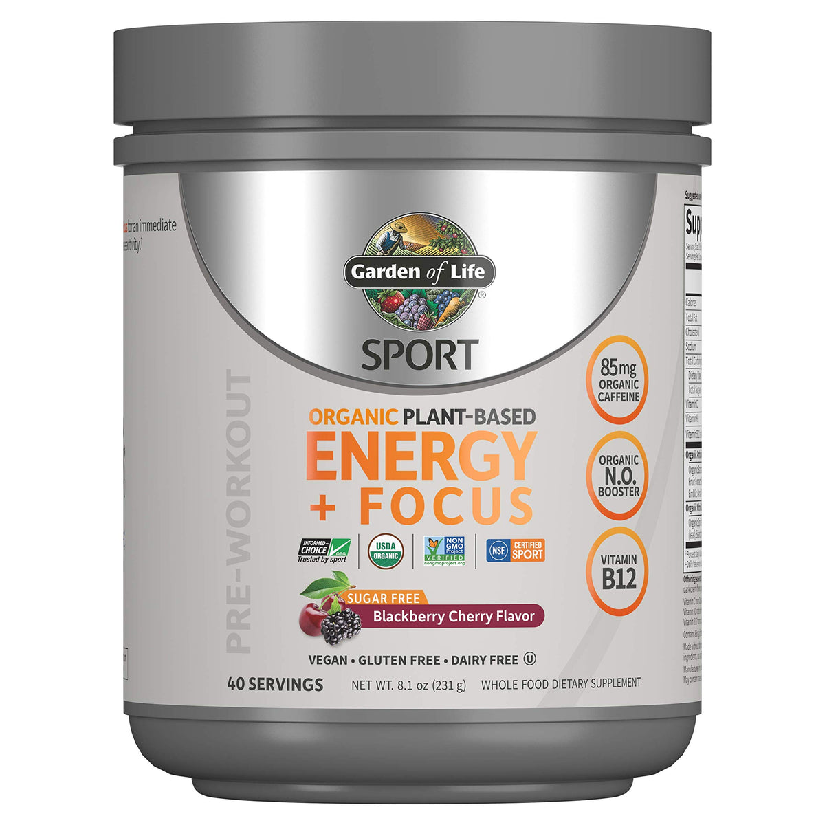 Organic Plant-Based Post Workout Recovery Powder & Pre Workout Energy Powder Bundle G258