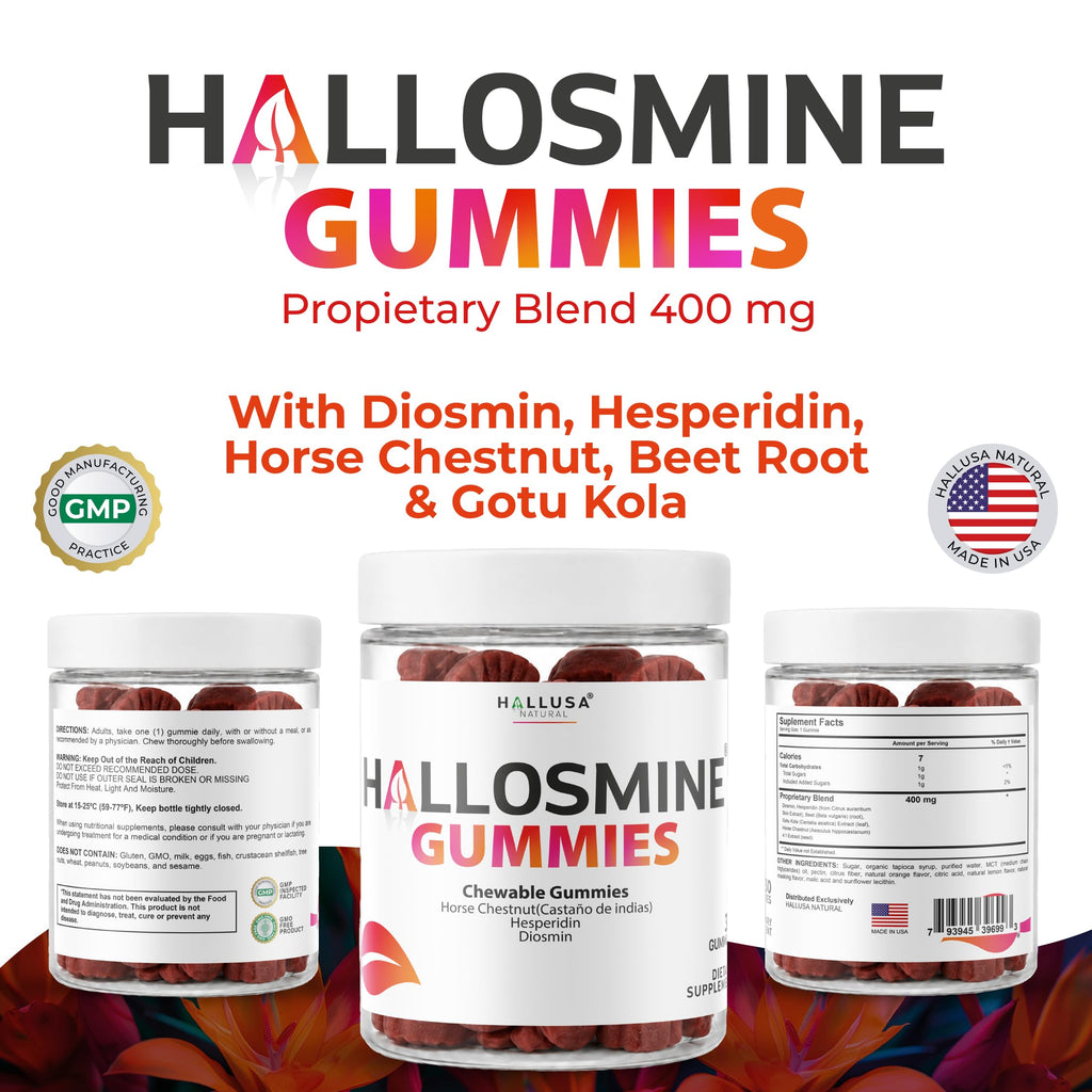 60 Chews 400mg Diosmin Hesperidin & Horse Chestnut Gummies W995