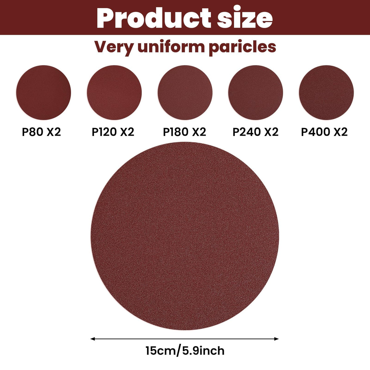 4x36 Aluminum Oxide Sanding Belts and 6 Inch Self Stick Sanding Discs Set X7296