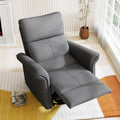 Velvet Grey Swivel Rocker Recliner Chair O7259