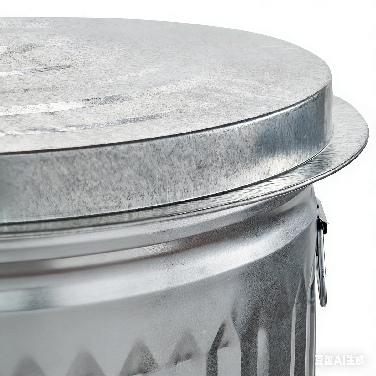 31 Gallon Galvanized Steel Trash Can with Lid Q473910