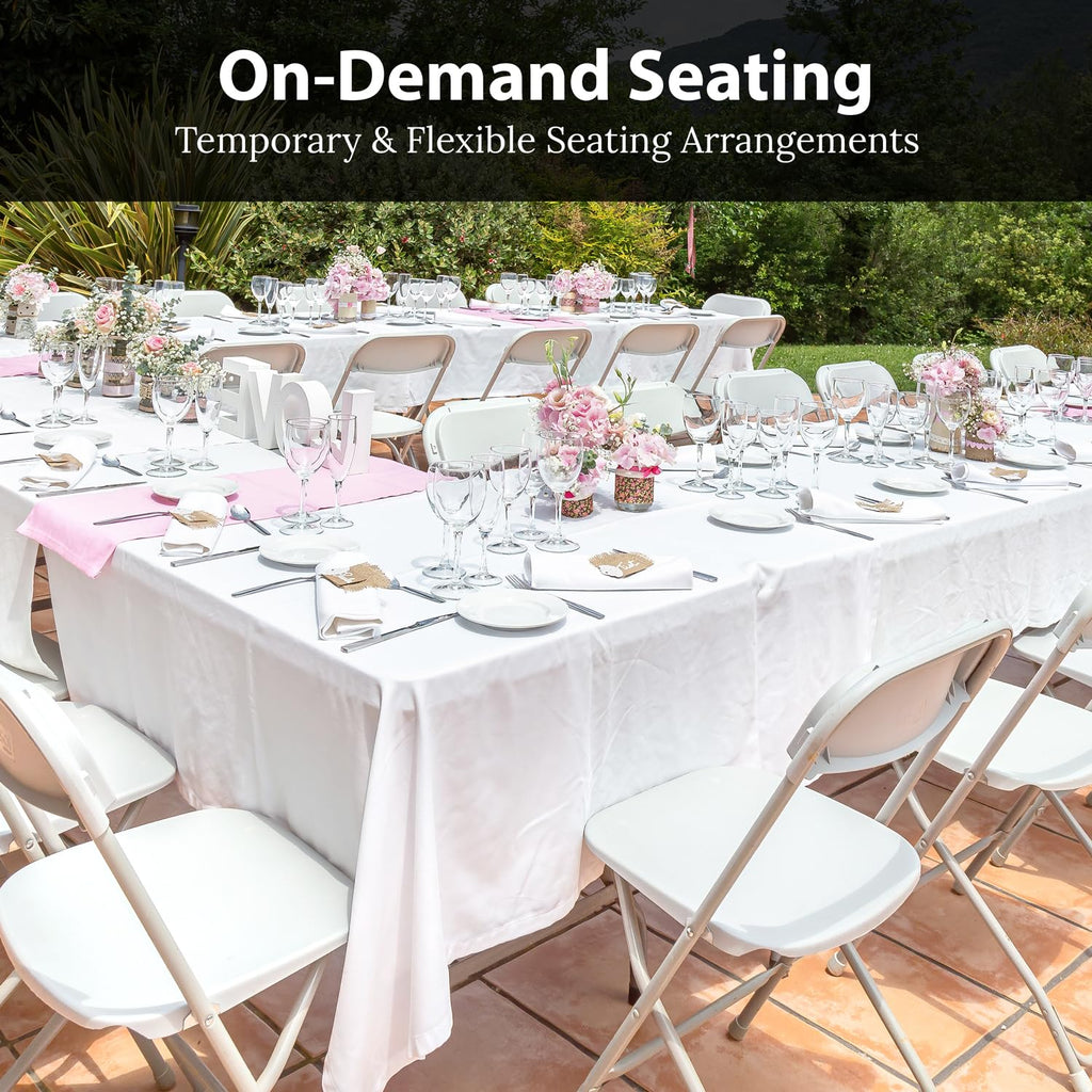 White Foldable Plastic Chair 9 Pack J30827
