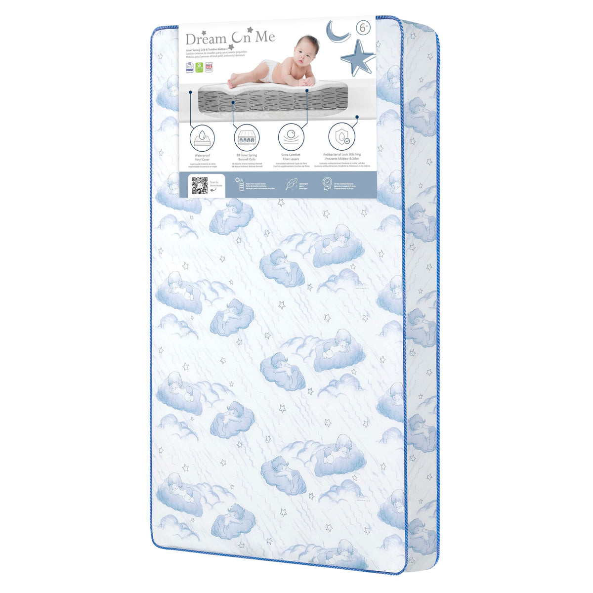 Blue 88 Coil Spring Crib and Toddler Bed Mattress I158928