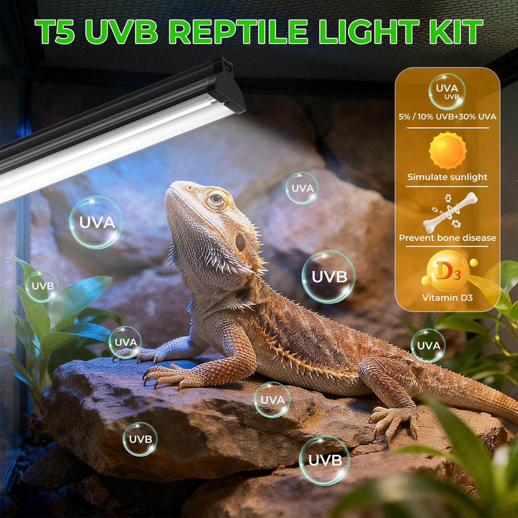 22'' 24W T5 UVB Reptile Light Combo Kit J685063