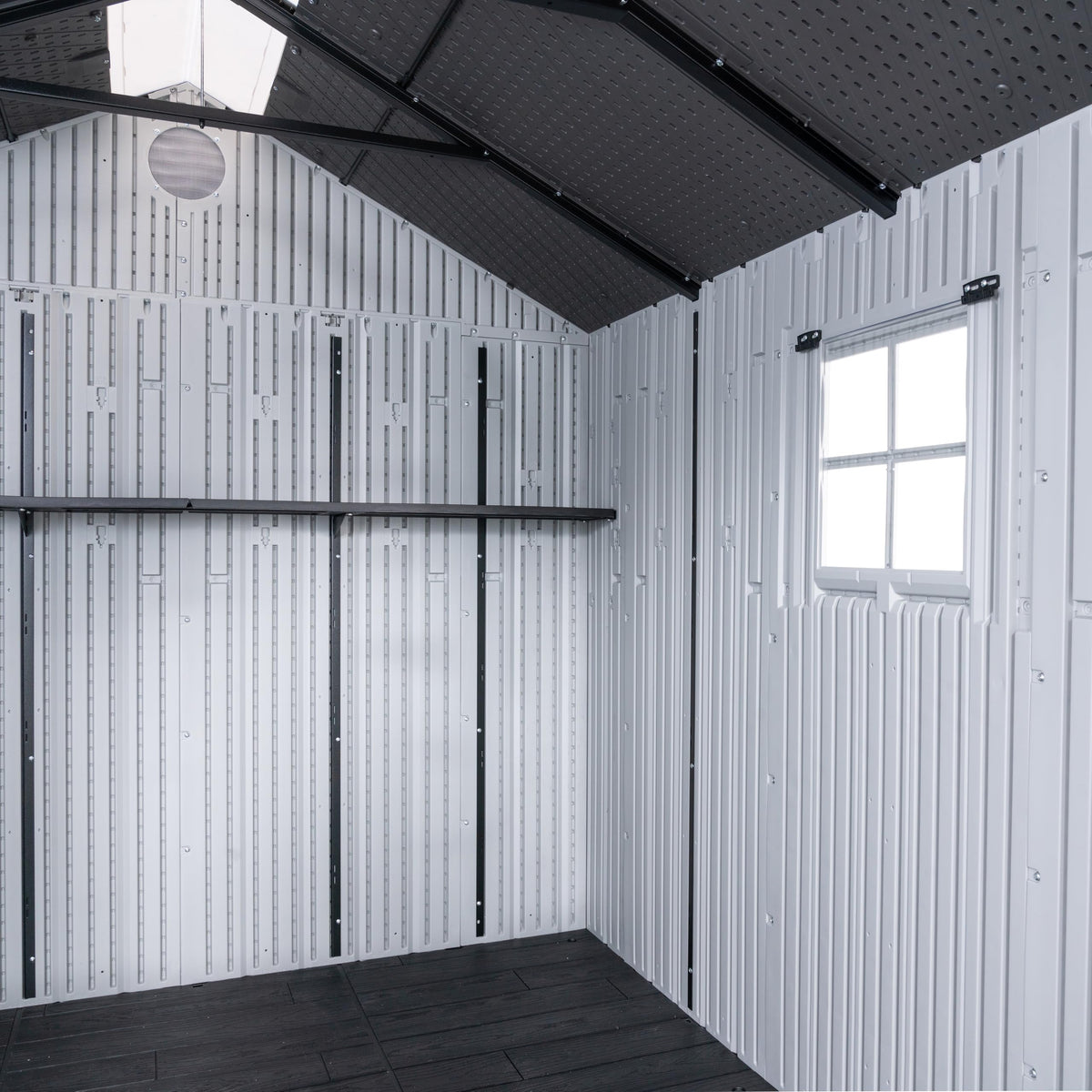 8x10 Ft Gray Resin Outdoor Storage Shed R2428
