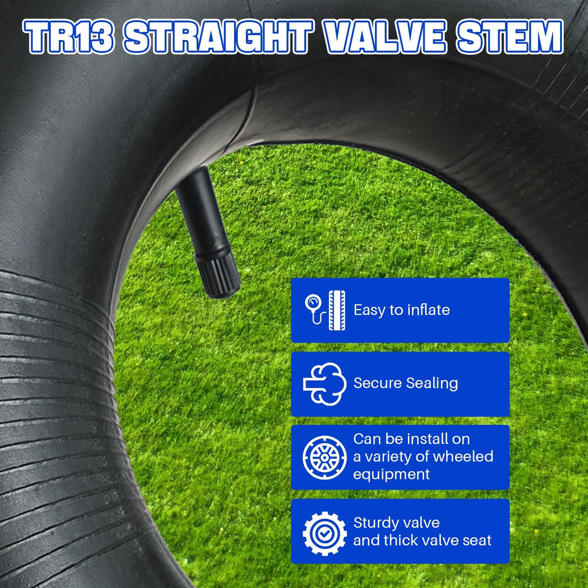 2 Pack 15x6.00-6" Inner Tubes with TR-13 Straight Valve Stem A790094