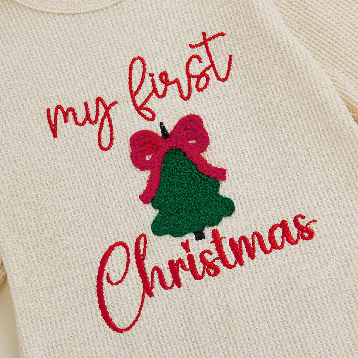 My First Christmas Baby Girl Onesie Long Sleeve Romper Headband T402
