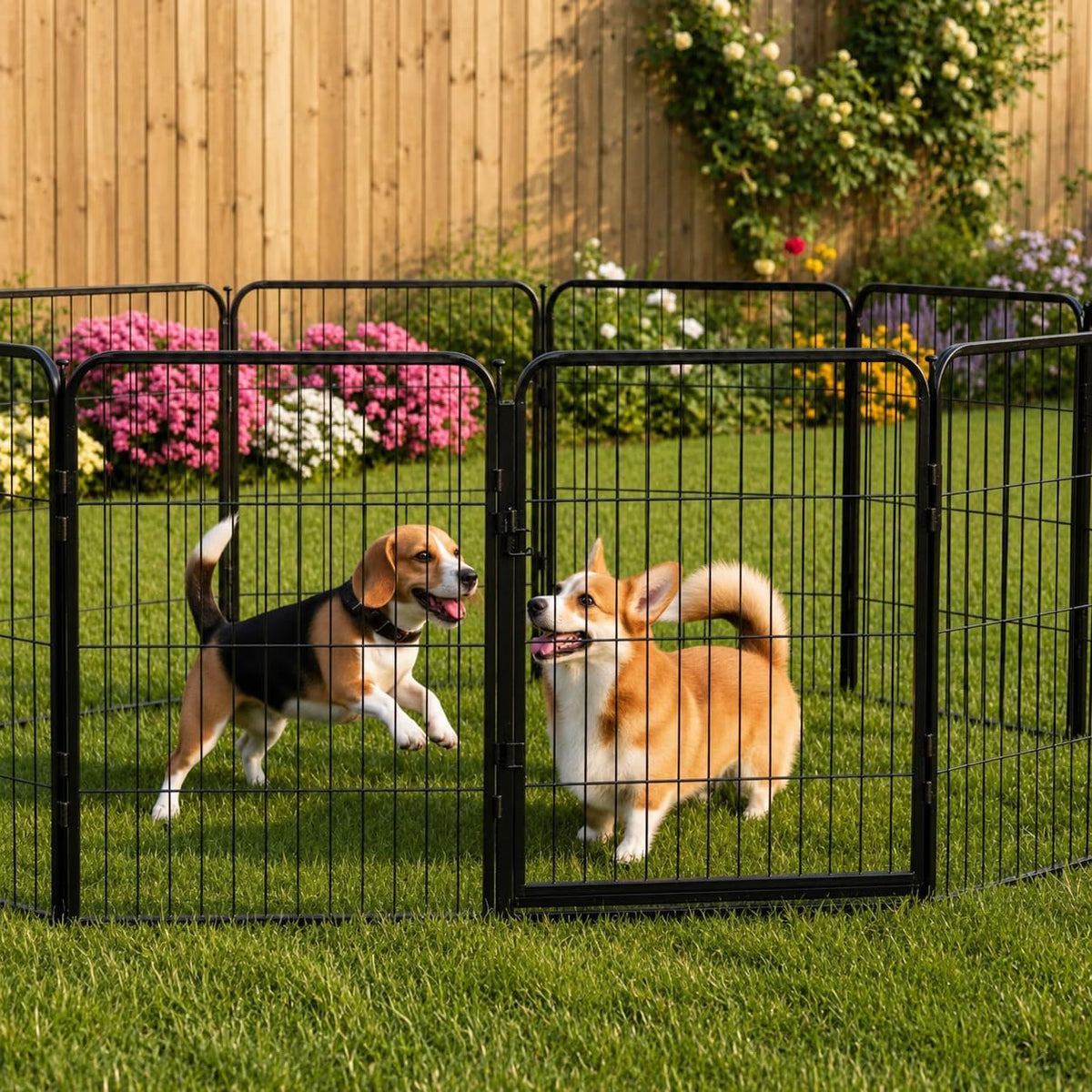 40'' 16 Panels Portable Dog Playpen T9672
