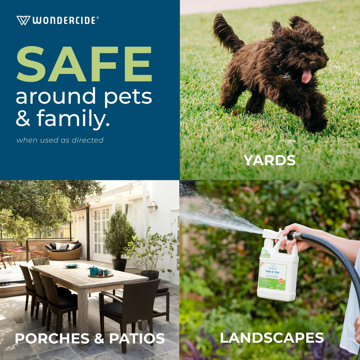 Flea, Tick, and Mosquito Yard Spray Refill Starter Kit 32 oz Ready to Use and 16 oz Concentrate P912