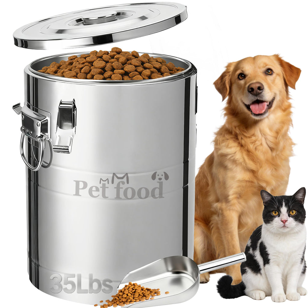 Stainless Steel Dog Food Storage Container with Scoop M841