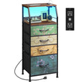 4 Drawer Dresser with Charging Station and Led Light K474