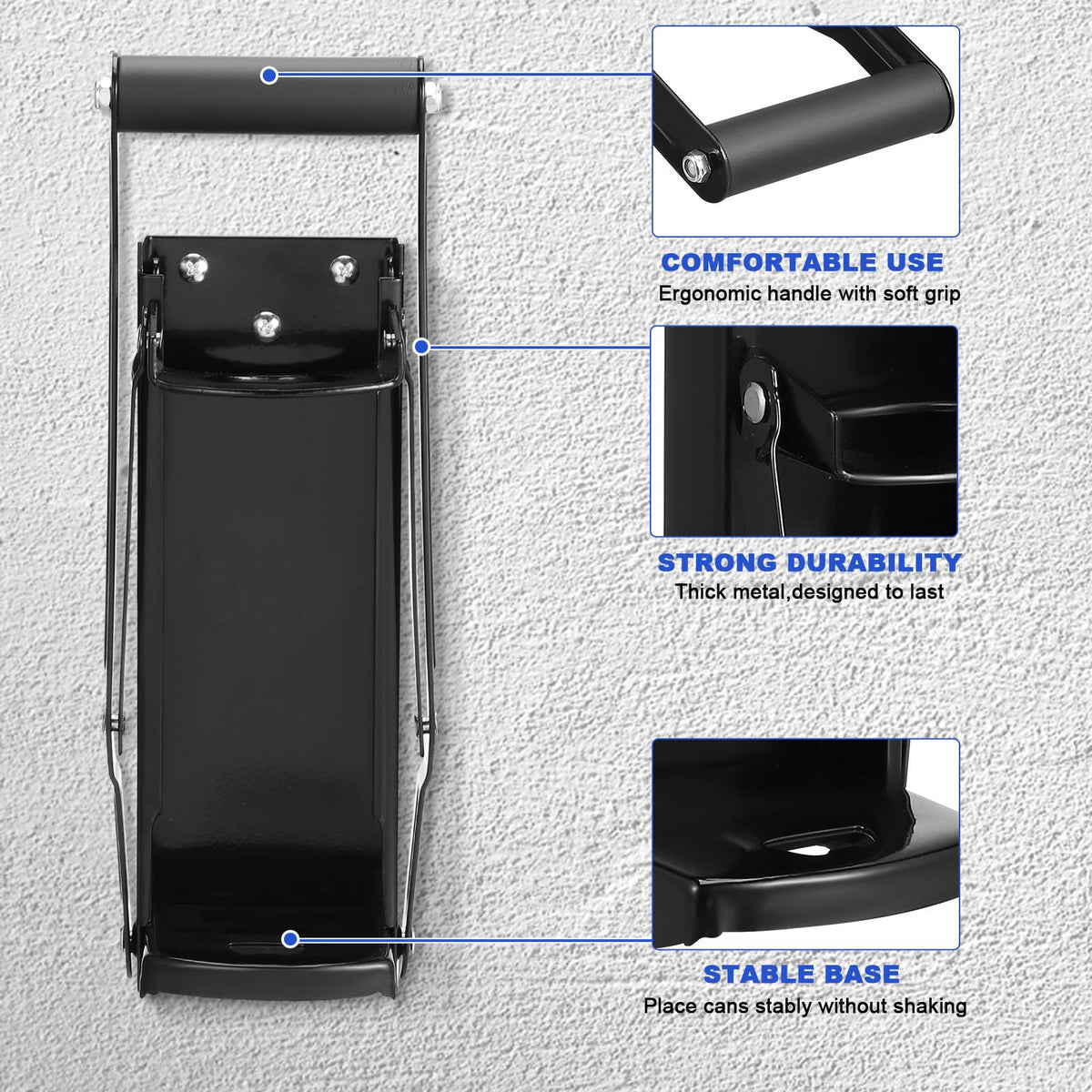 Wall Mounted Can Crusher with Folding Handle W661
