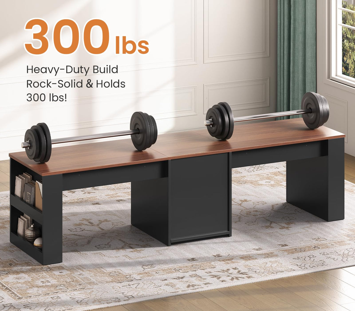 90.5" 2 Person Computer Desk with Storage Drawers Black U54369