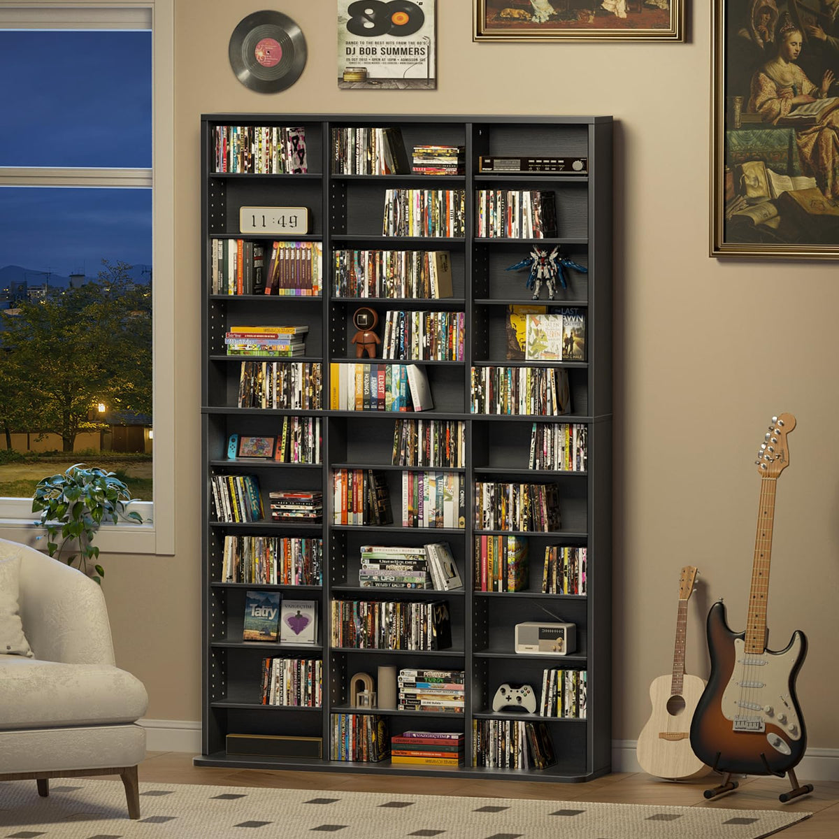Black 11 Tier Display Cabinet U687279