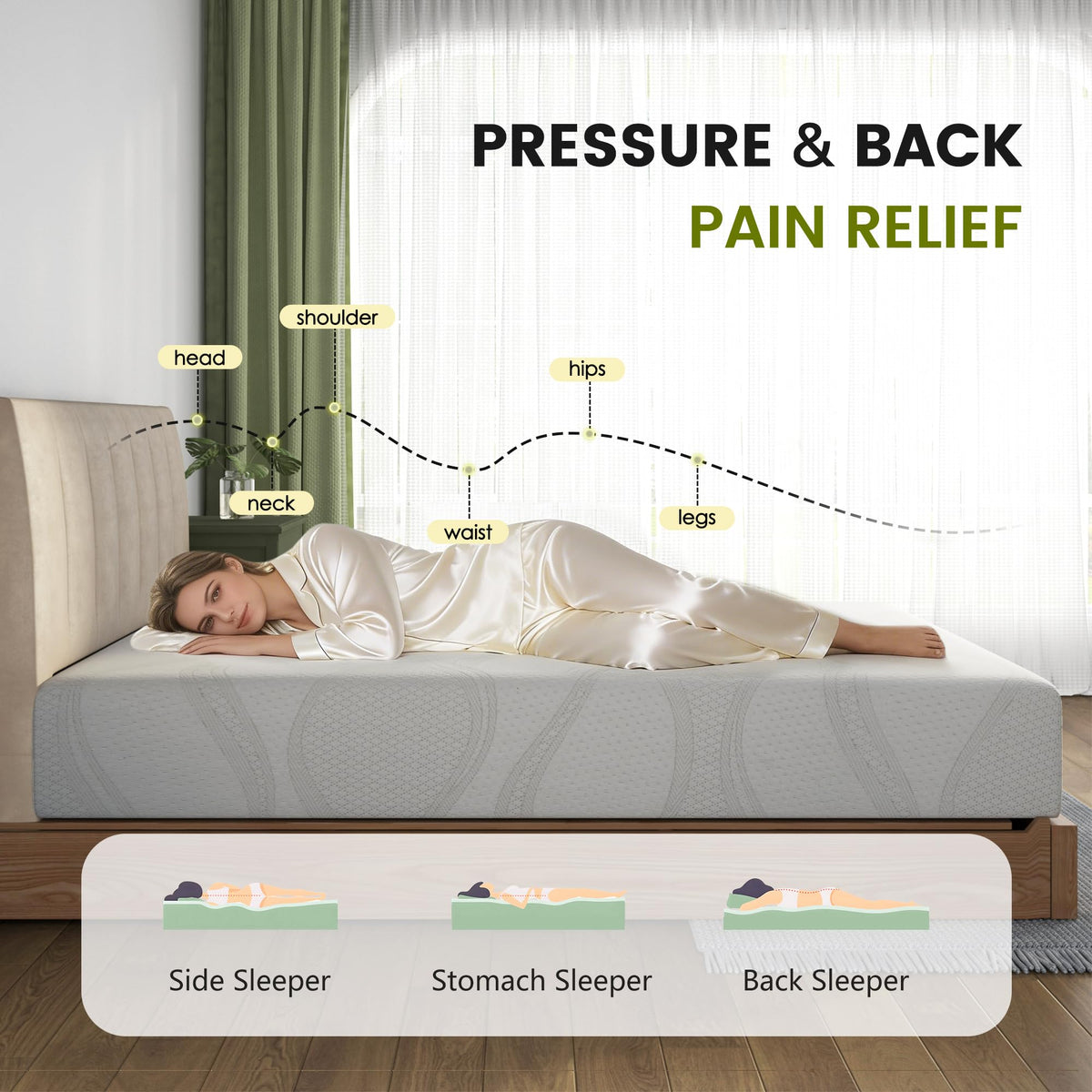 6 Inch Twin Memory Foam Mattress Q333