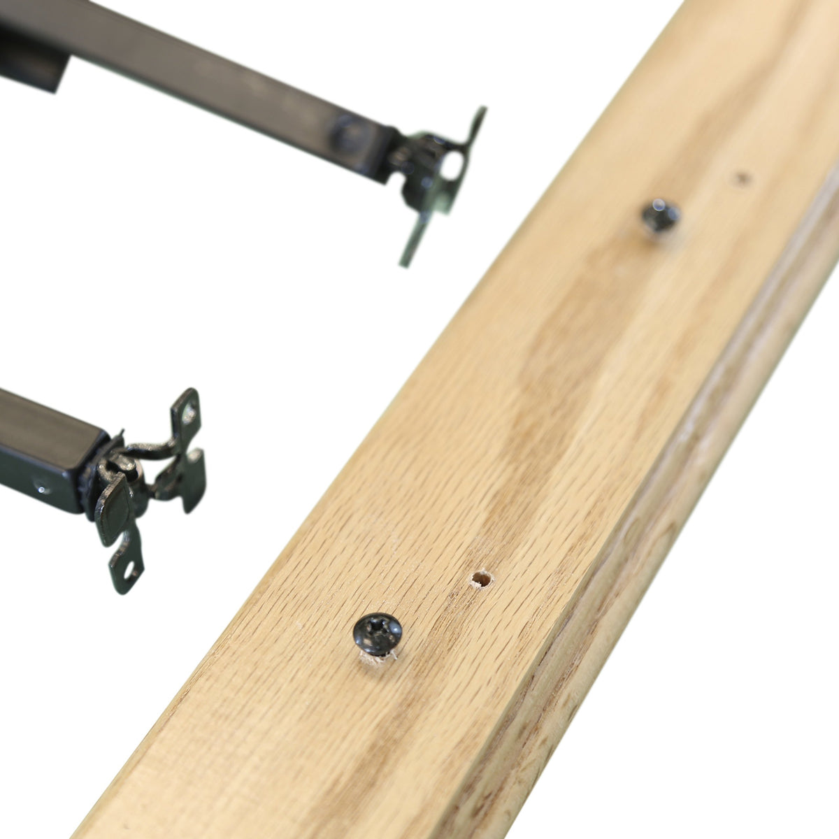 Indoor Stair Rail Section Kit with Black Metal Balusters A944501