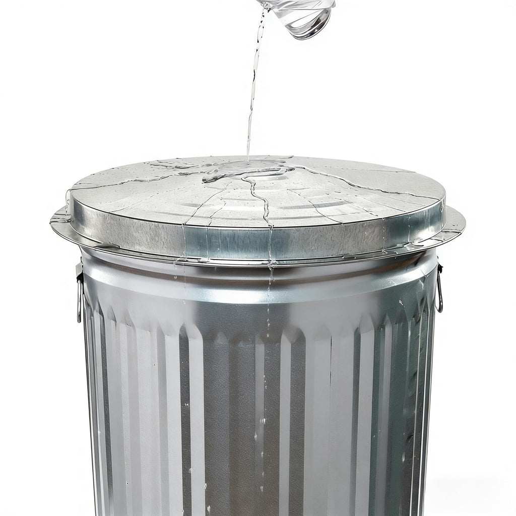 31 Gallon Galvanized Steel Trash Can with Lid Q473910