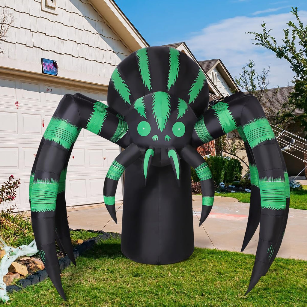 7 FT Inflatable Spider Outdoor Decoration with LED Lights X4217