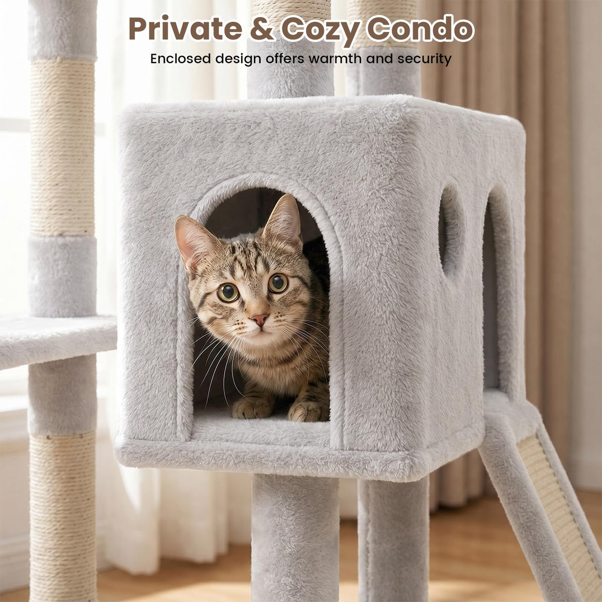 70 Inches Cat Tree with Ladder Z807207