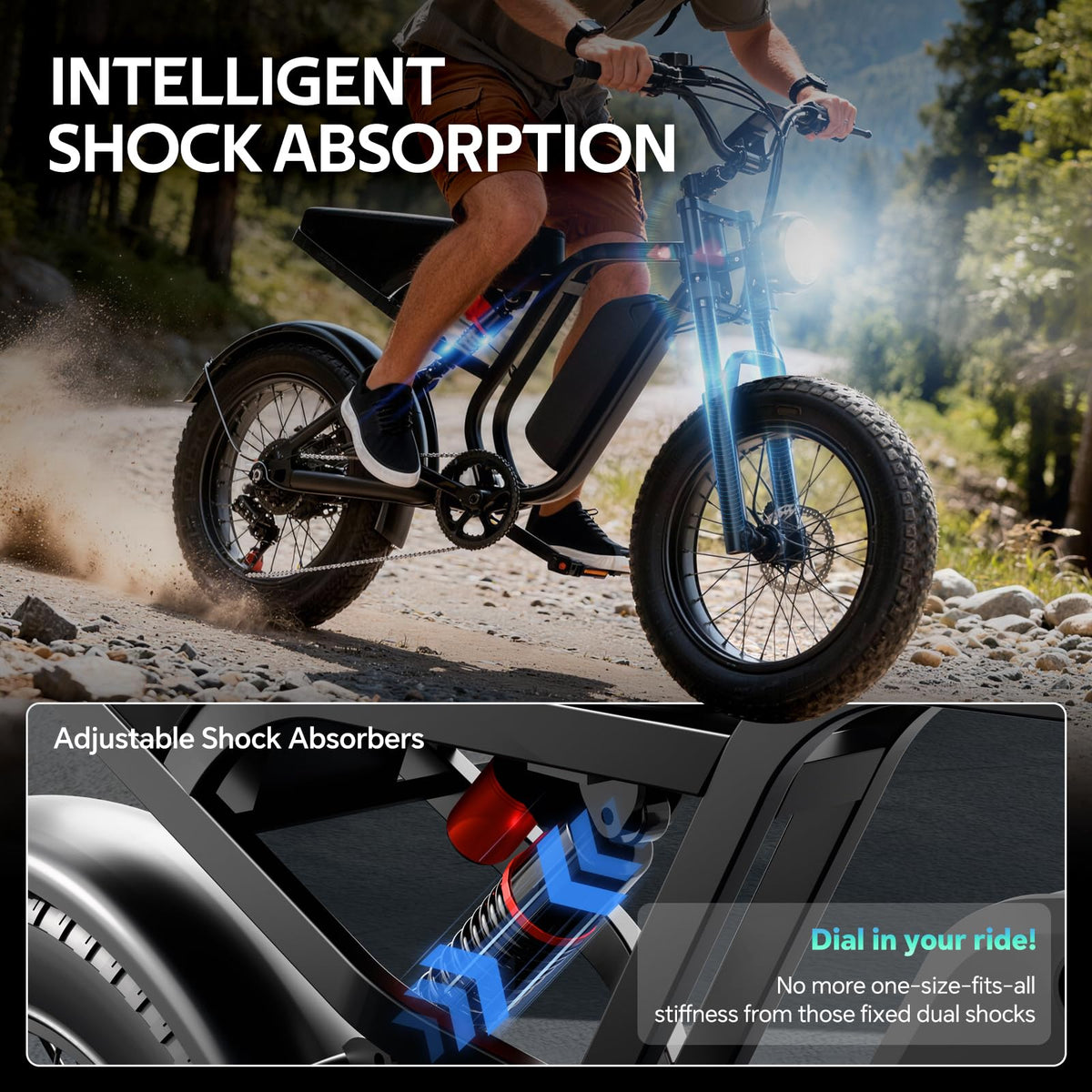 20" Fat Tire Foldable Electric Bike with Removable Battery I974560