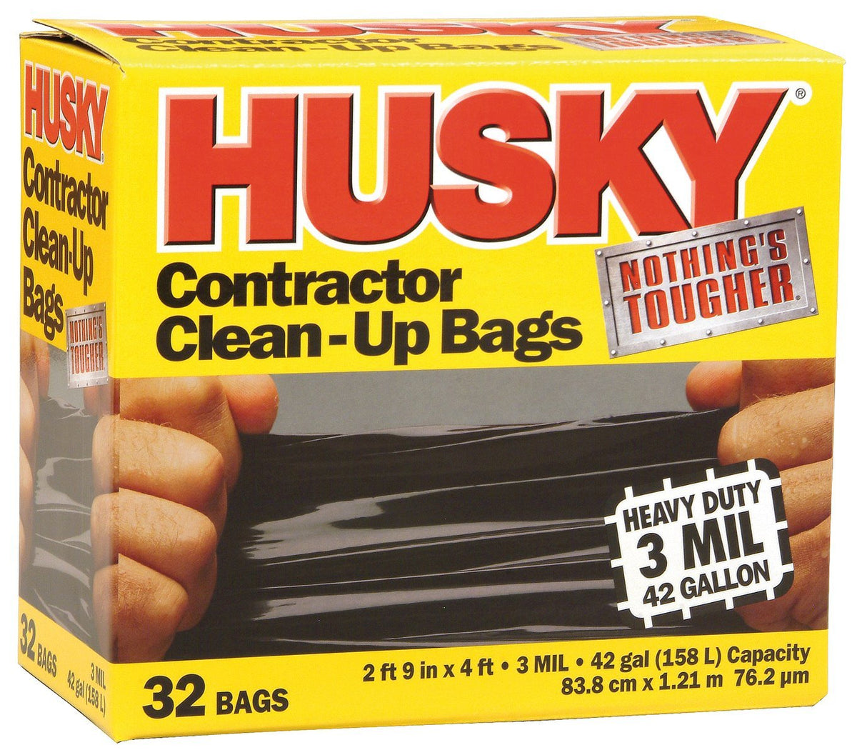 42 gal Black 3-Mil Contractor Trash Bag, 32-Count T99345