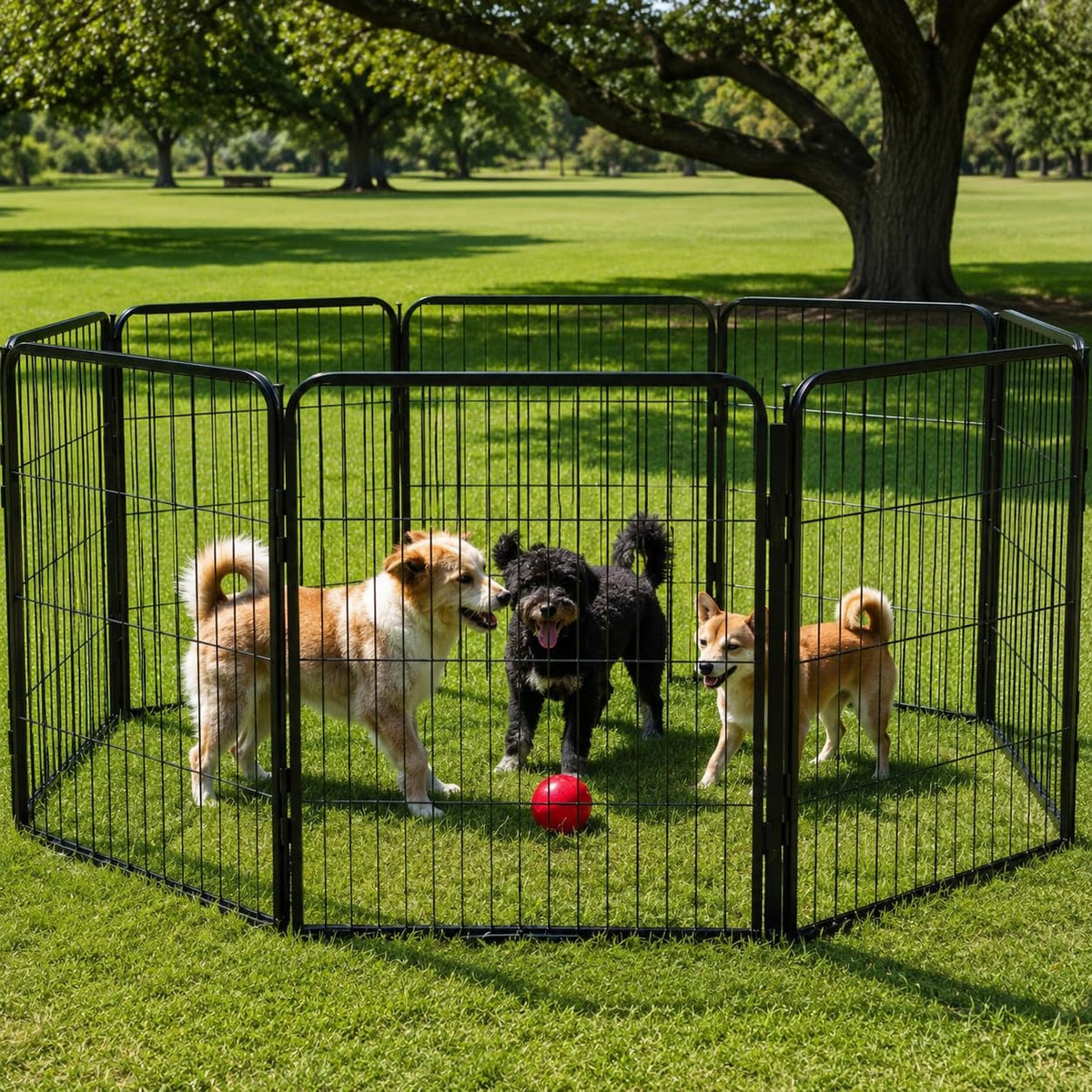 40'' 16 Panels Portable Dog Playpen T9672