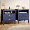 Blue Nightstand Set of 2 V540