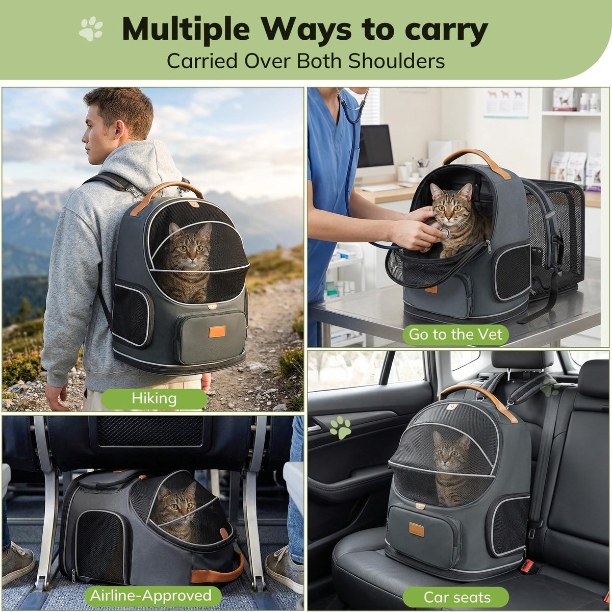 Expandable Cat Carrier Backpack D1133