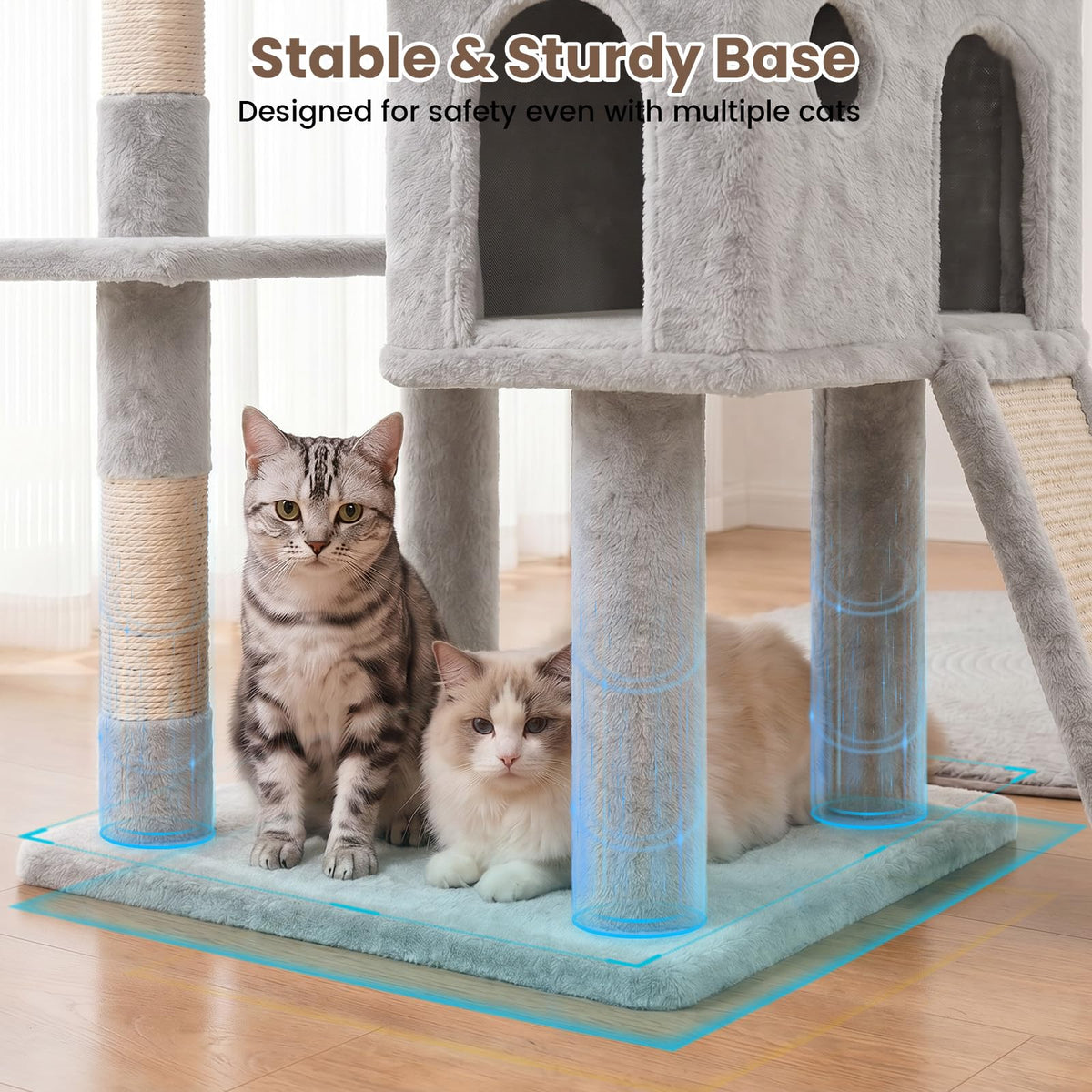 70 Inches Cat Tree with Ladder Z807207