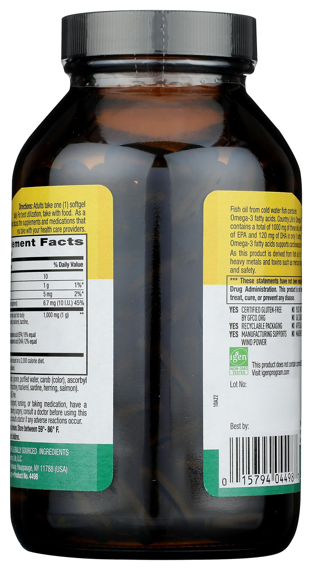 Omega-3 1000Mg Fish Oil 200-Softgel N214690