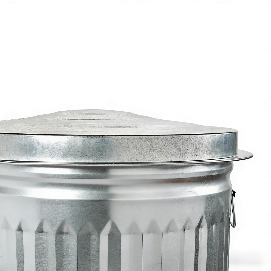 31 Gallon Galvanized Steel Trash Can with Lid Q473910