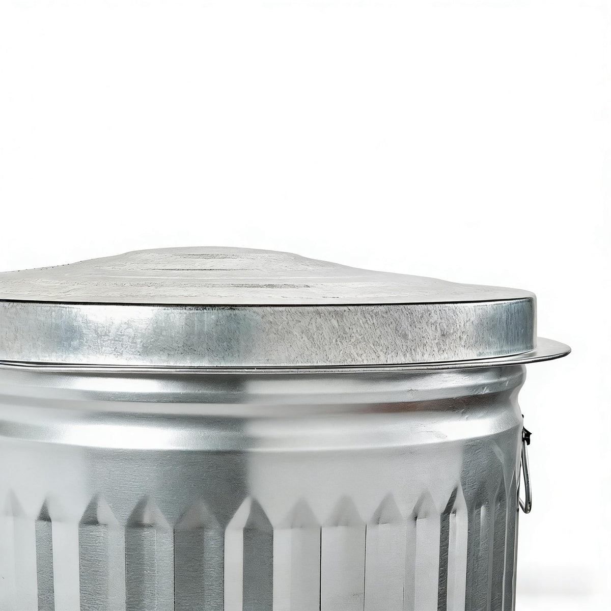 31 Gallon Galvanized Steel Trash Can with Lid Q473910