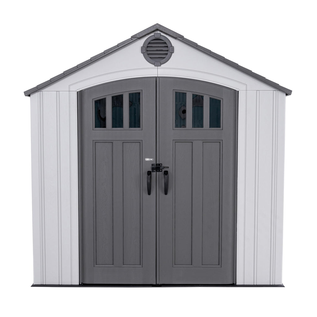 8x10 Ft Gray Resin Outdoor Storage Shed R2428