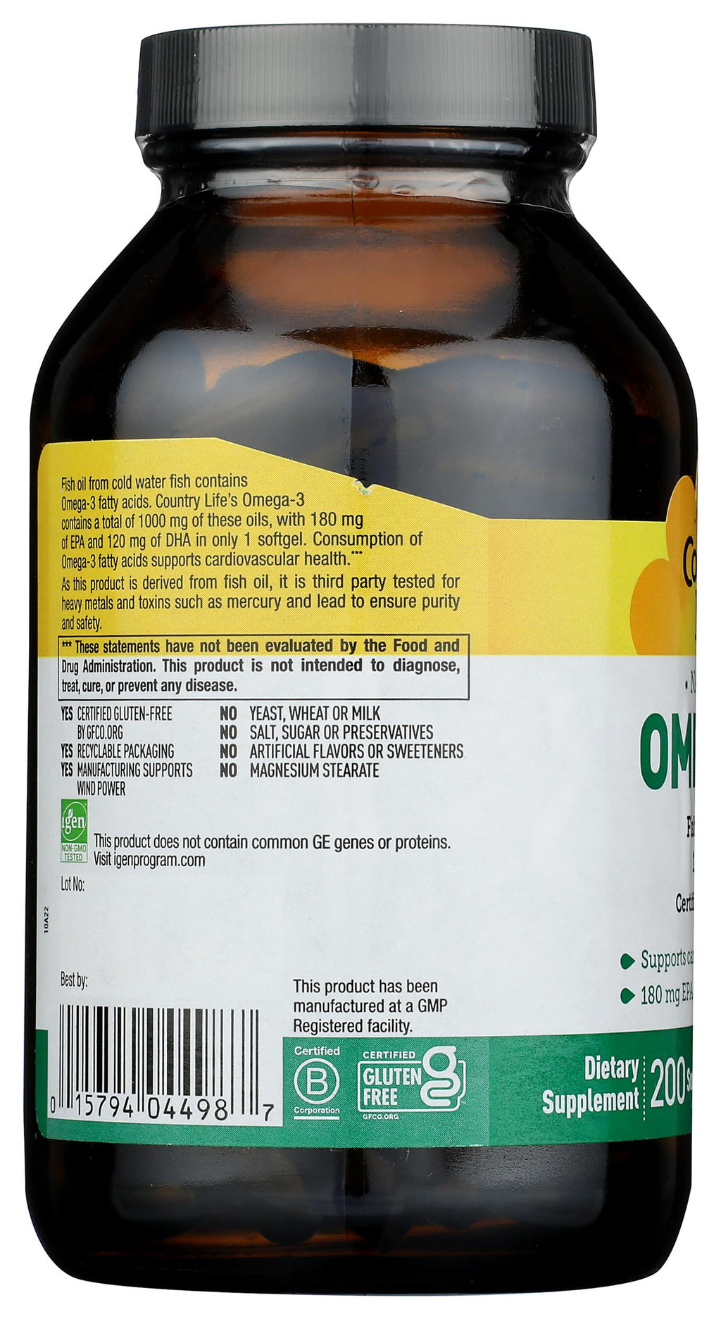 Omega-3 1000Mg Fish Oil 200-Softgel N214690