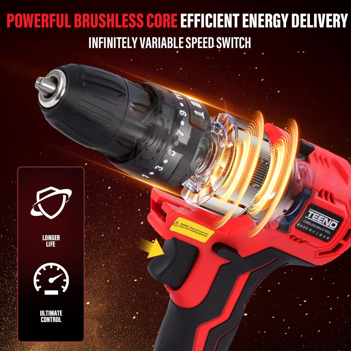 Cordless Brushless 9-in-1 Power Tool Combo Kit C59226