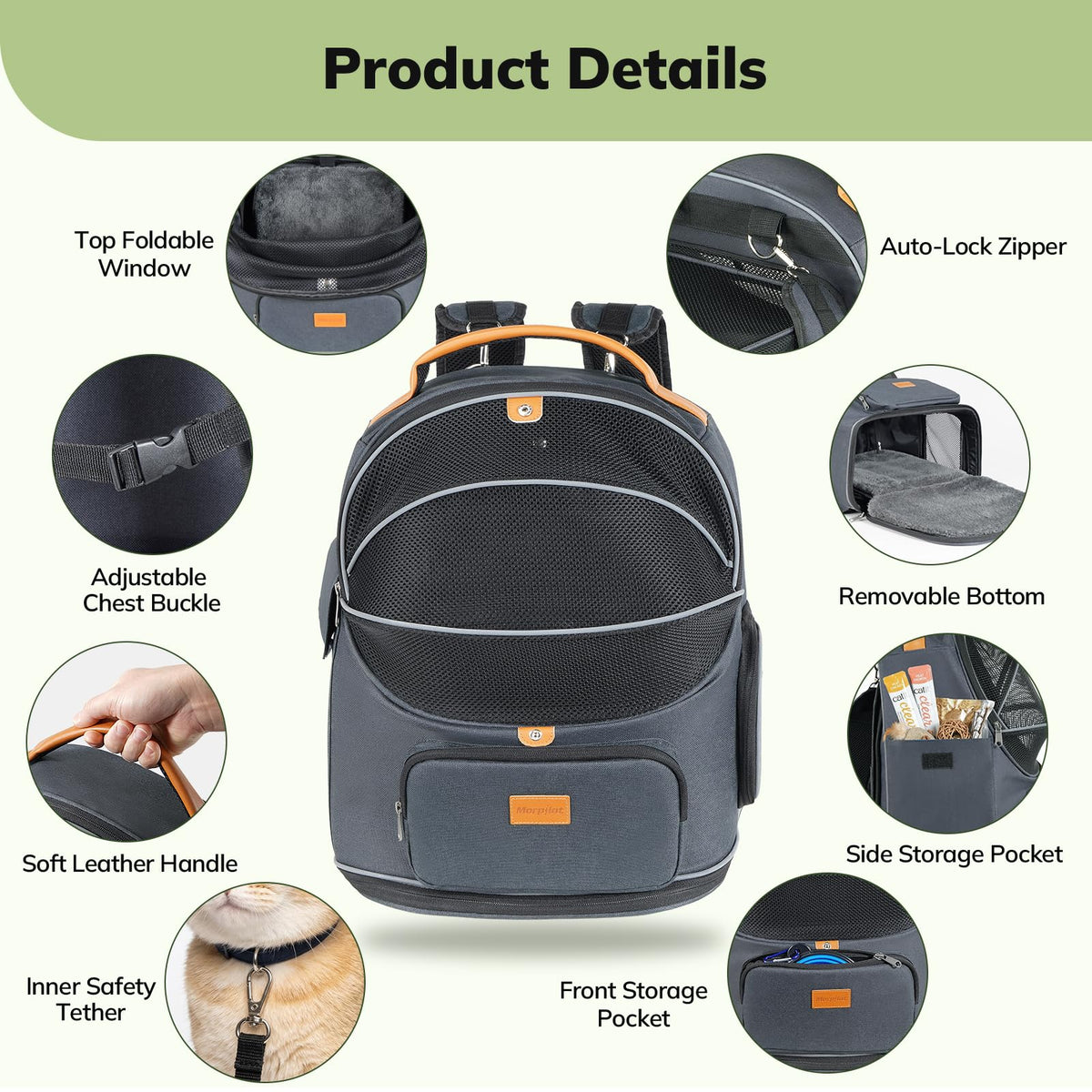 Expandable Cat Carrier Backpack D1133