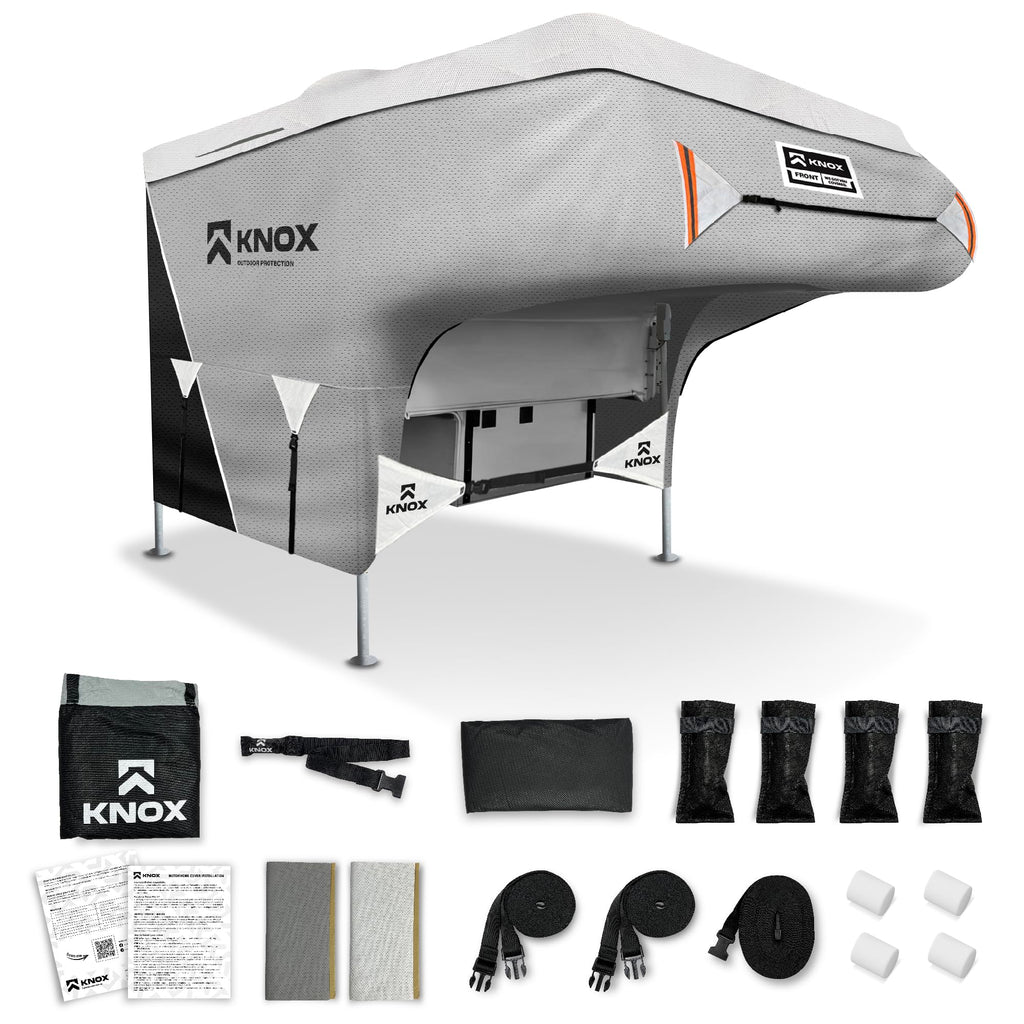 RV Truck Camper Cover with Ladder Cover and Gutter Cover P48334