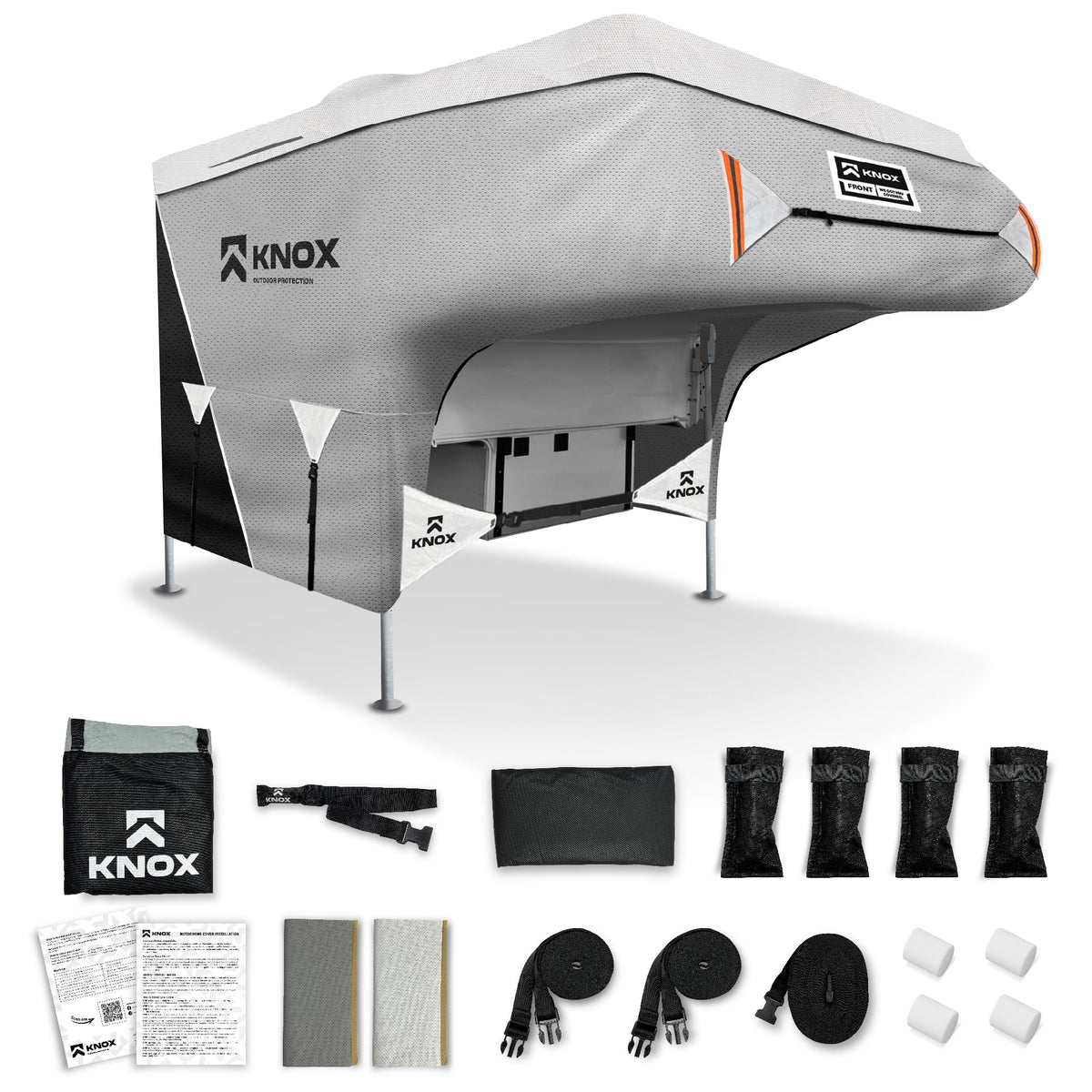 RV Truck Camper Cover with Ladder Cover and Gutter Cover P48334