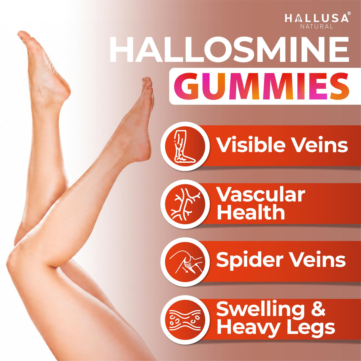 60 Chews 400mg Diosmin Hesperidin & Horse Chestnut Gummies W995