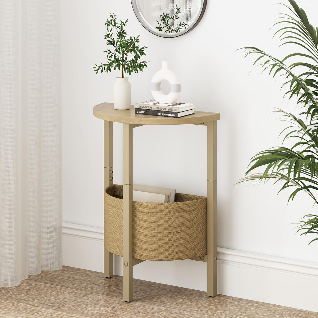 Small Round Side Table with Storage Basket, Set of 2 M905879