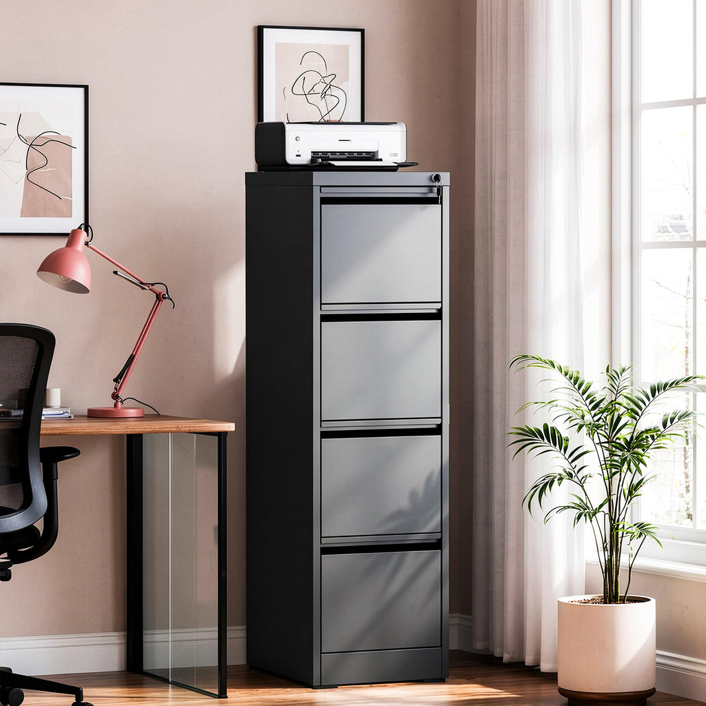 4 Drawer Metal File Cabinet with Lock T373411
