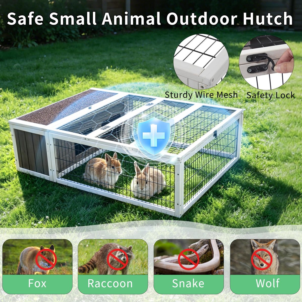 Wooden Rabbit Cage Guinea Pig Enclosure B605