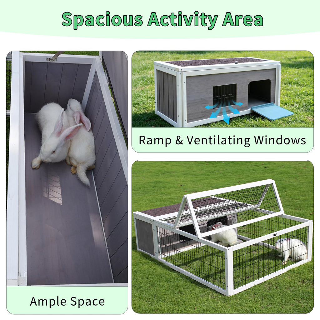 Wooden Rabbit Cage Guinea Pig Enclosure B605