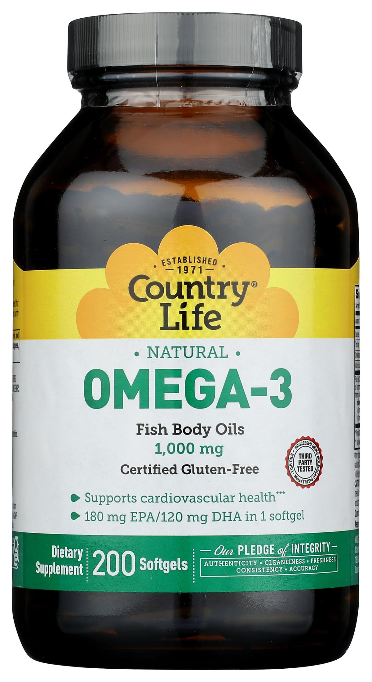 Omega-3 1000Mg Fish Oil 200-Softgel N214690