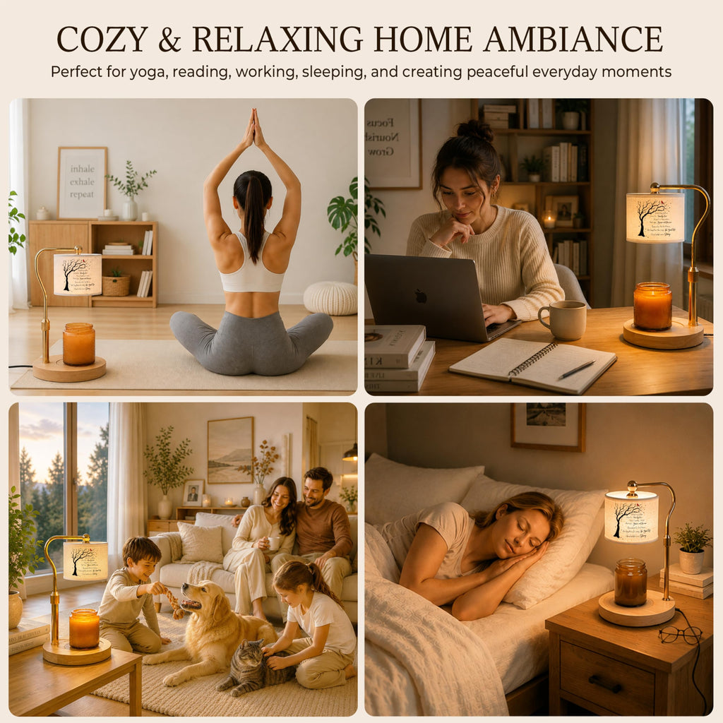 Candle Warmer Lamp with Timer Dimmable Adjustable Height O6127
