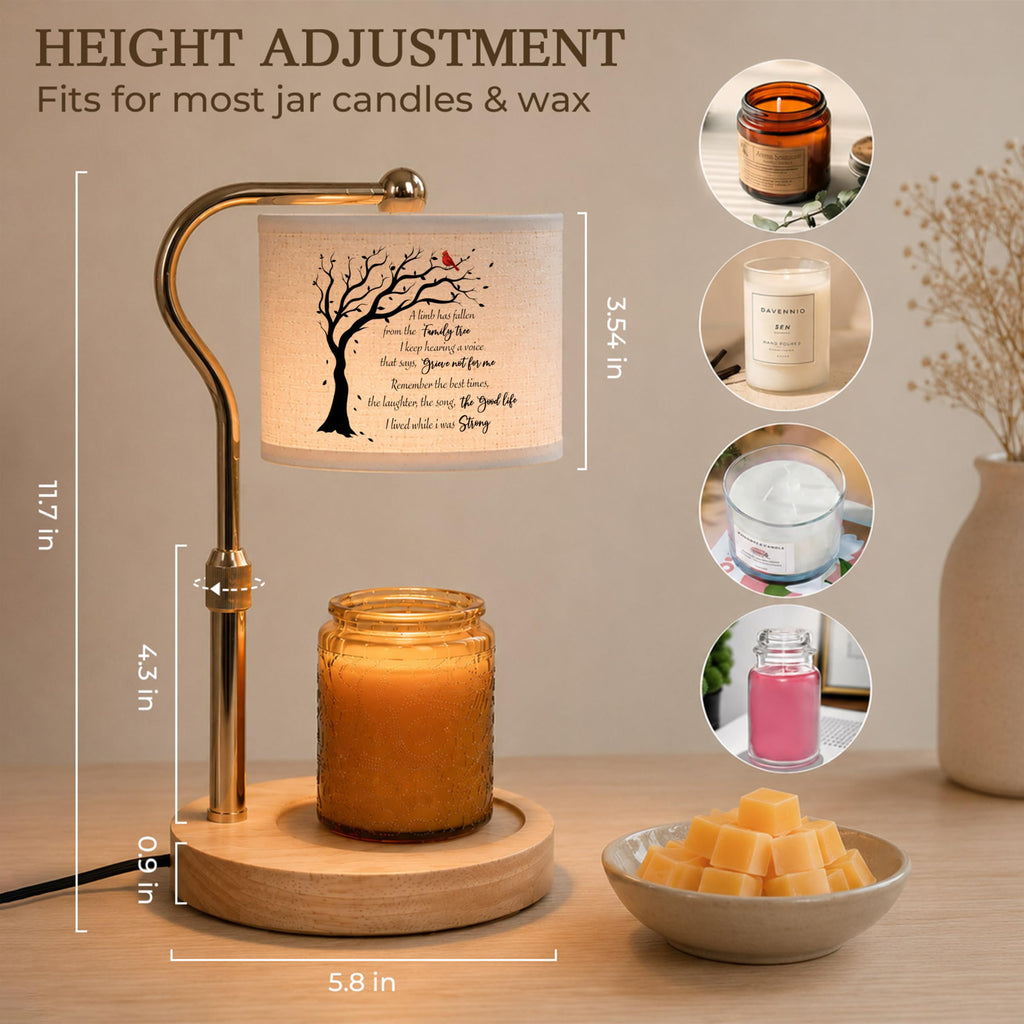 Candle Warmer Lamp with Timer Dimmable Adjustable Height O6127